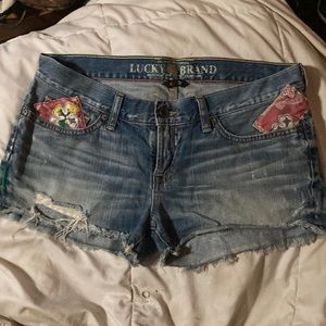 Lucky brand embroidered shorts